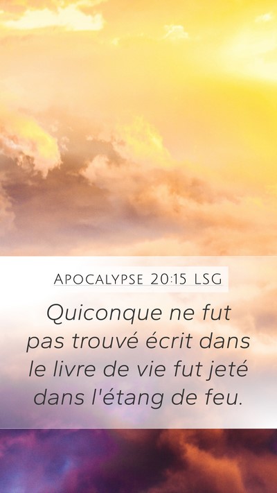 Apocalypse 20:15 LSG Bible Verse Image