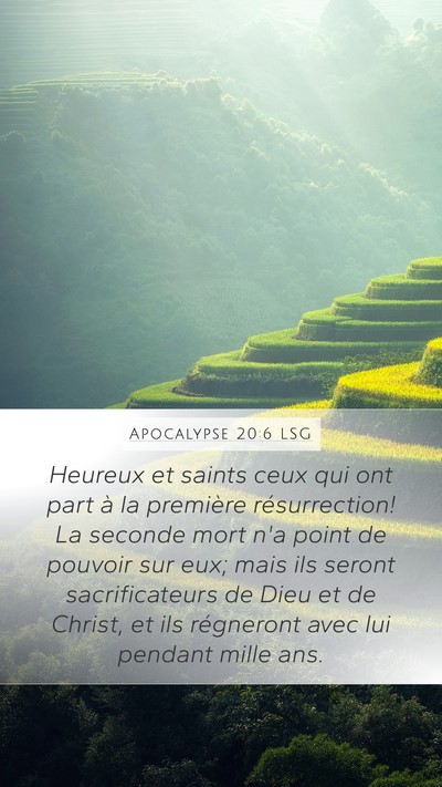 Apocalypse 20:6 LSG Bible Verse Image
