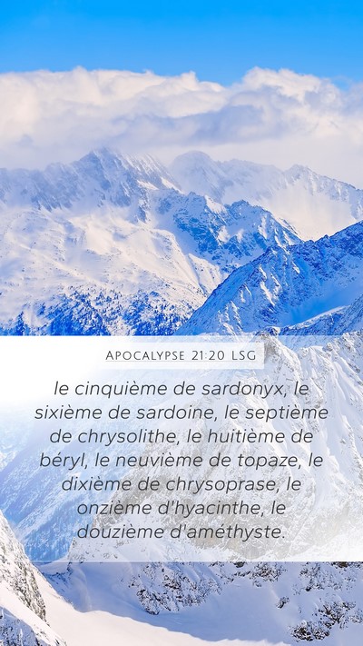 Apocalypse 21:20 LSG Bible Verse Image