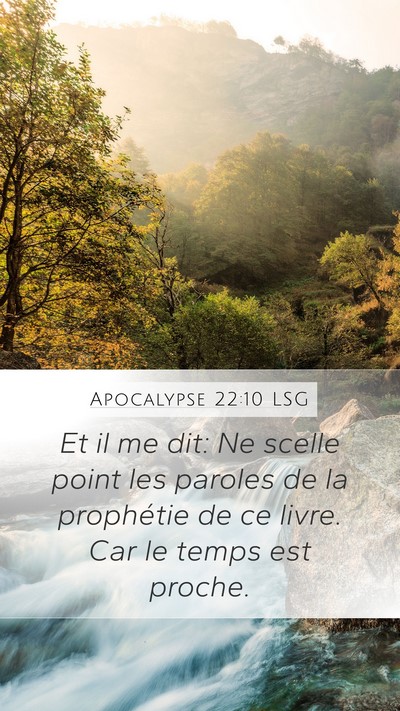 Apocalypse 22:10 LSG Bible Verse Image