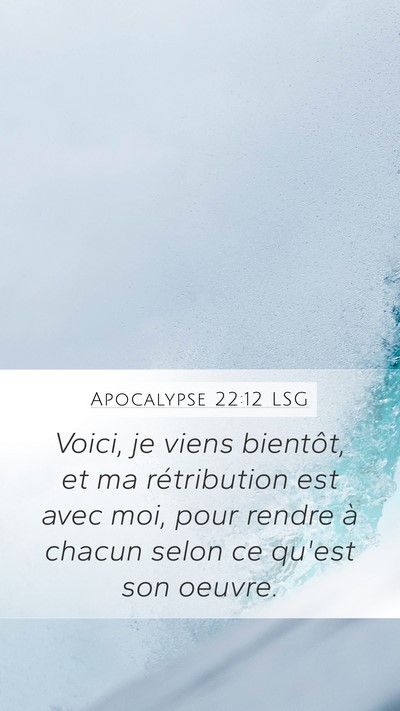 Apocalypse 22:12 LSG Bible Verse Image