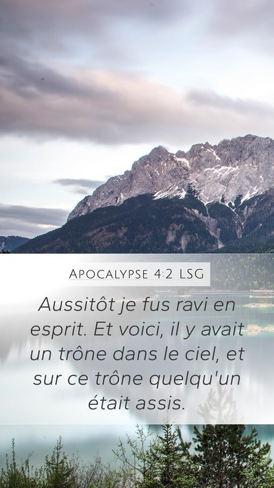 Apocalypse 4:2 LSG Bible Verse Image
