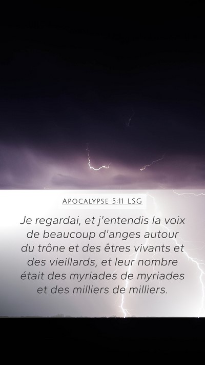 Apocalypse 5:11 LSG Bible Verse Image
