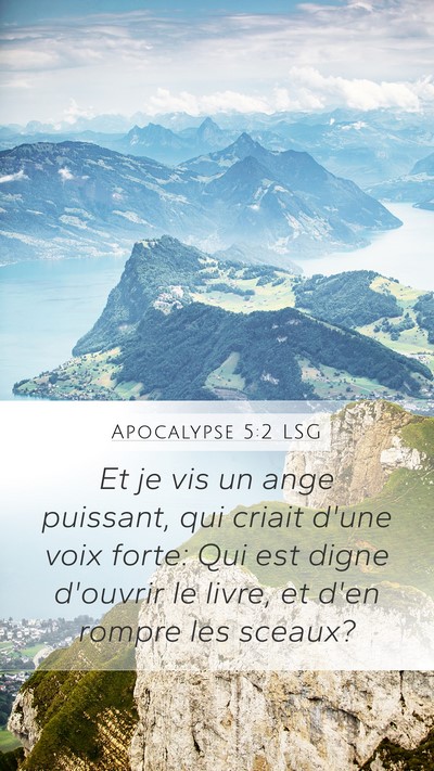 Apocalypse 5:2 LSG Bible Verse Image
