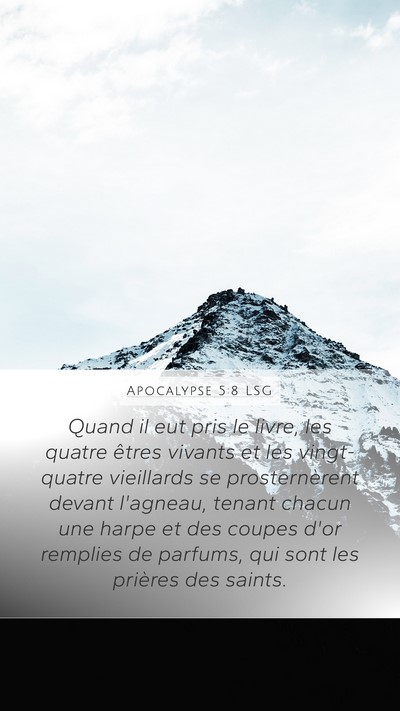 Apocalypse 5:8 LSG Bible Verse Image