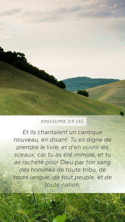 Apocalypse 5:9 LSG Bible Verse Image