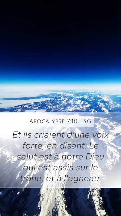 Apocalypse 7:10 LSG Bible Verse Image
