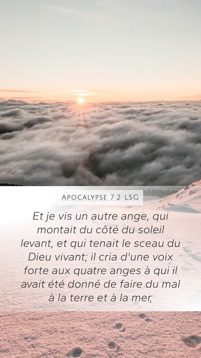 Apocalypse 7:2 LSG Bible Verse Image