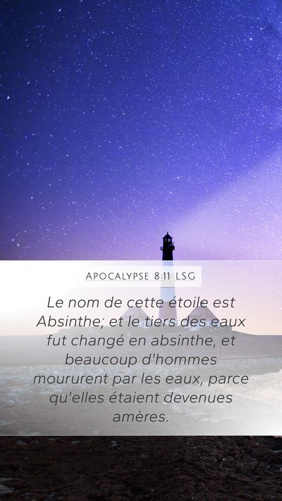Apocalypse 8:11 LSG Bible Verse Image