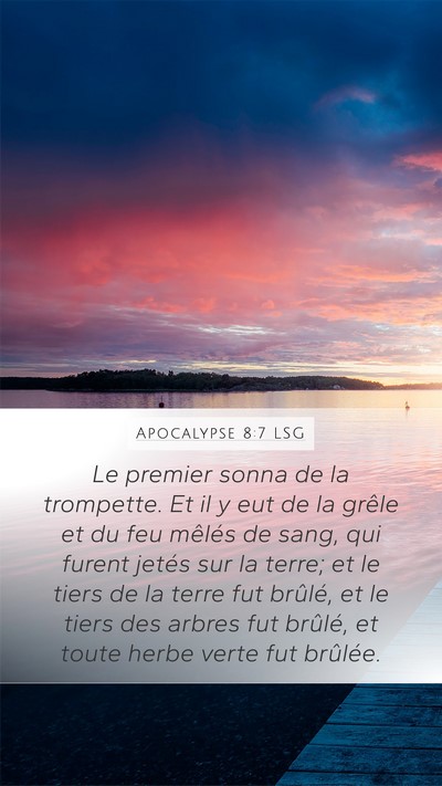 Apocalypse 8:7 LSG Bible Verse Image