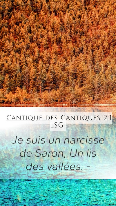 Cantique des Cantiques 2:1 LSG Bible Verse Image