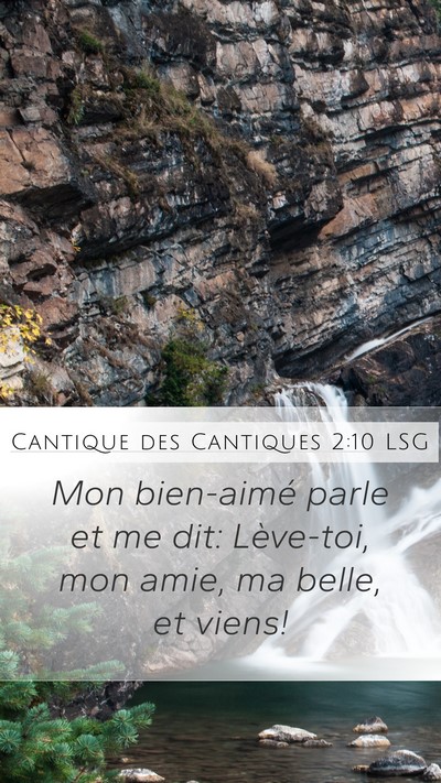 Cantique des Cantiques 2:10 LSG Bible Verse Image