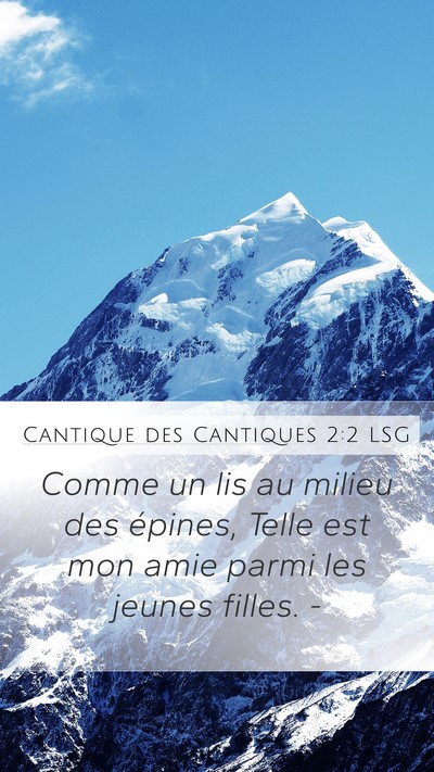 Cantique des Cantiques 2:2 LSG Bible Verse Image