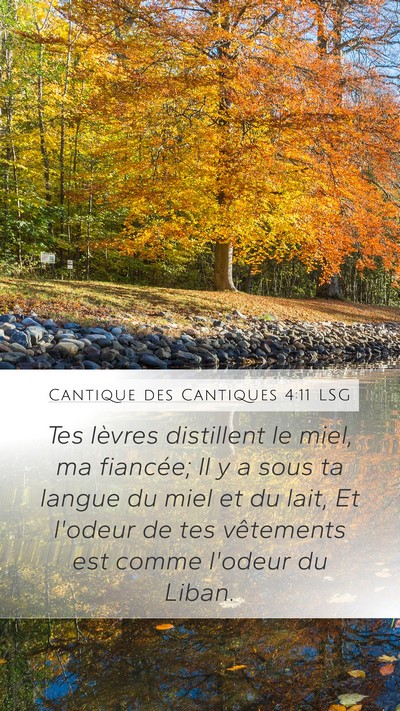 Cantique des Cantiques 4:11 LSG Bible Verse Image