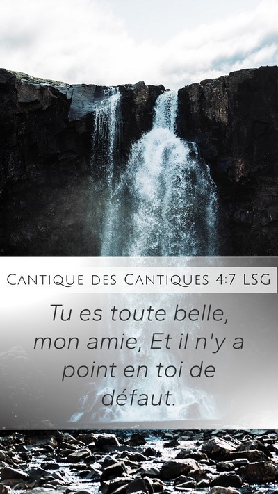 Cantique des Cantiques 4:7 LSG Bible Verse Image