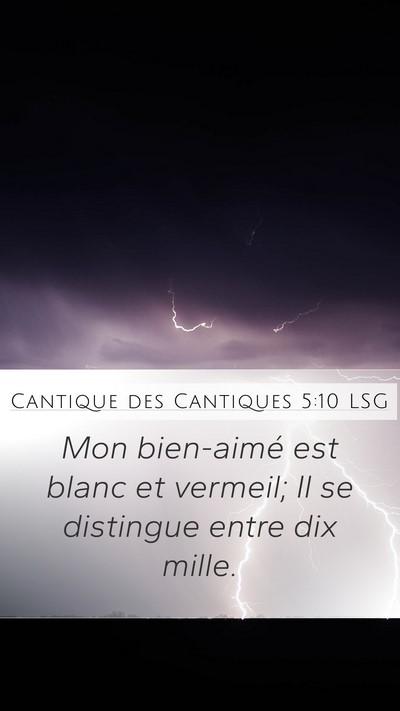 Cantique des Cantiques 5:10 LSG Bible Verse Image