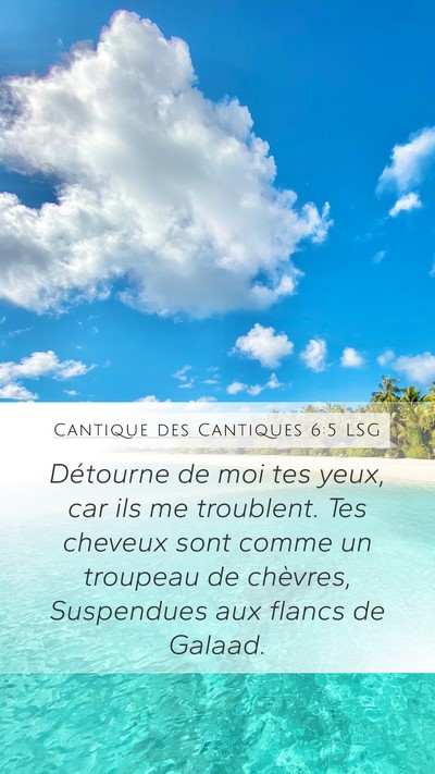 Cantique des Cantiques 6:5 LSG Bible Verse Image