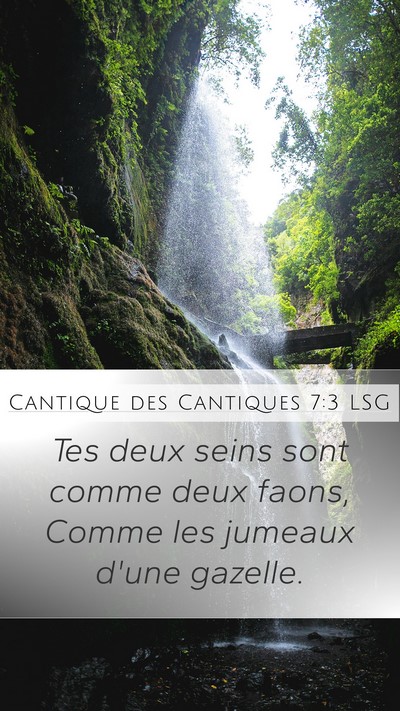 Cantique des Cantiques 7:3 LSG Bible Verse Image