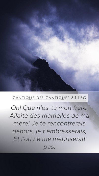 Cantique des Cantiques 8:1 LSG Bible Verse Image