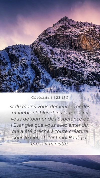 Colossiens 1:23 LSG Bible Verse Image