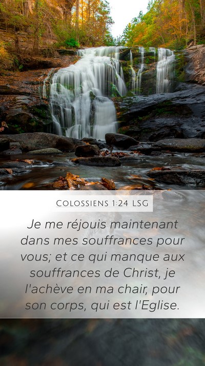 Colossiens 1:24 LSG Bible Verse Image