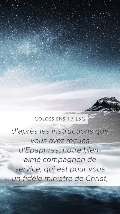 Colossiens 1:7 LSG Bible Verse Image
