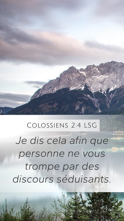 Colossiens 2:4 LSG Bible Verse Image