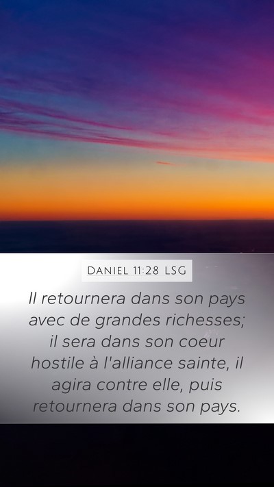 Daniel 11:28 LSG Bible Verse Image