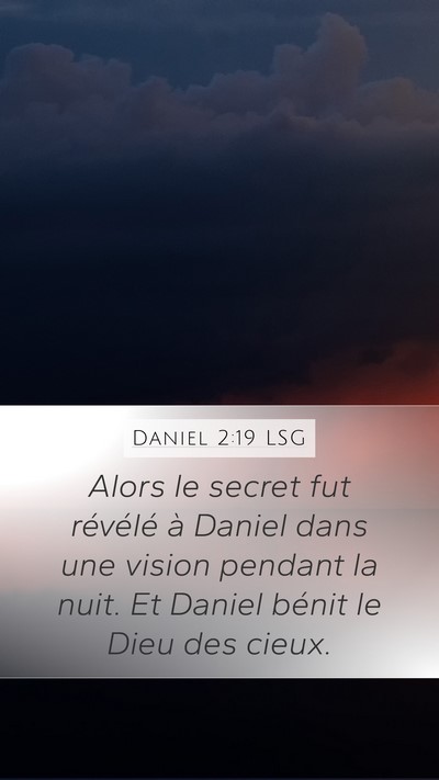 Daniel 2:19 LSG Bible Verse Image