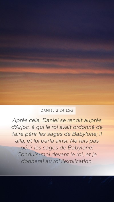 Daniel 2:24 LSG Bible Verse Image