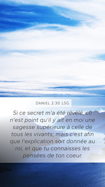 Daniel 2:30 LSG Bible Verse Image