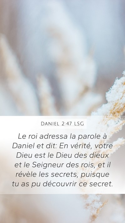 Daniel 2:47 LSG Bible Verse Image