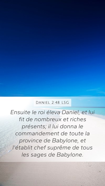 Daniel 2:48 LSG Bible Verse Image