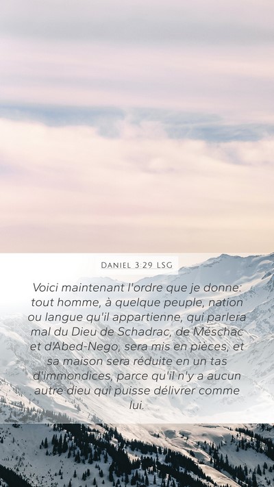 Daniel 3:29 LSG Bible Verse Image