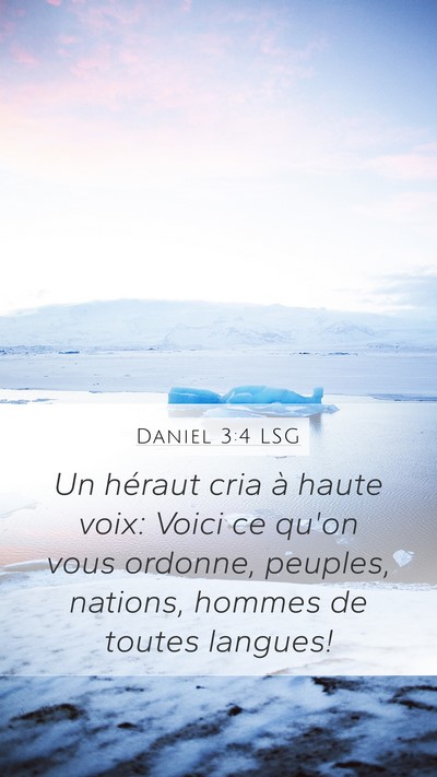 Daniel 3:4 LSG Bible Verse Image