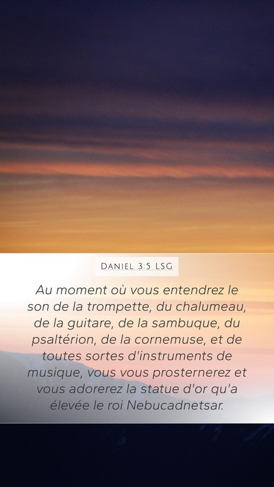 Daniel 3:5 LSG Bible Verse Image