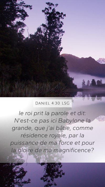 Daniel 4:30 LSG Bible Verse Image