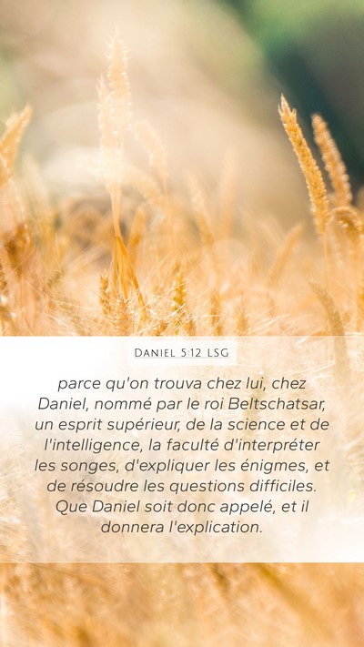 Daniel 5:12 LSG Bible Verse Image