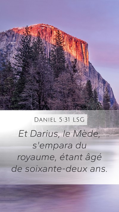 Daniel 5:31 LSG Bible Verse Image