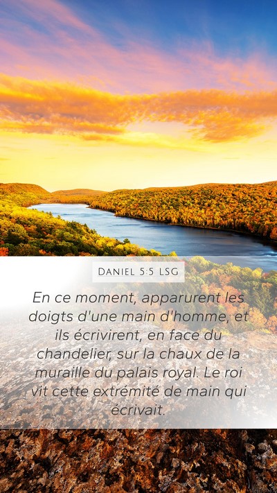 Daniel 5:5 LSG Bible Verse Image