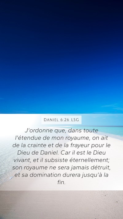 Daniel 6:26 LSG Bible Verse Image