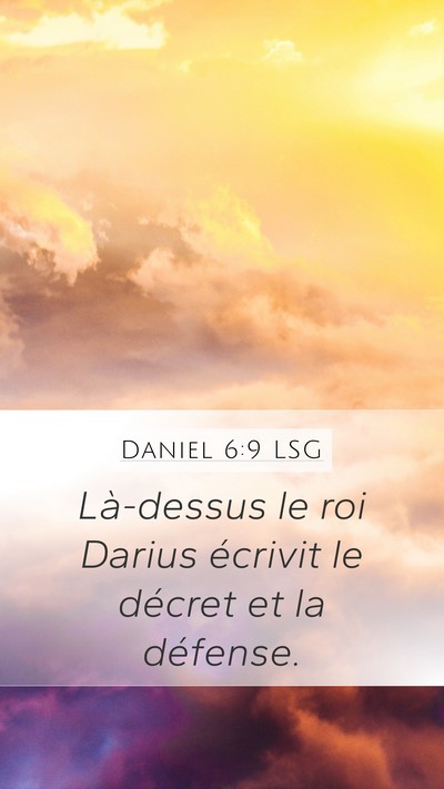 Daniel 6:9 LSG Bible Verse Image