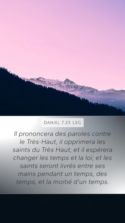 Daniel 7:25 LSG Bible Verse Image