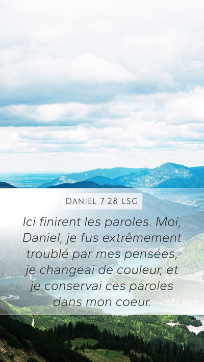 Daniel 7:28 LSG Bible Verse Image