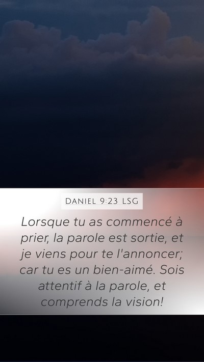 Daniel 9:23 LSG Bible Verse Image