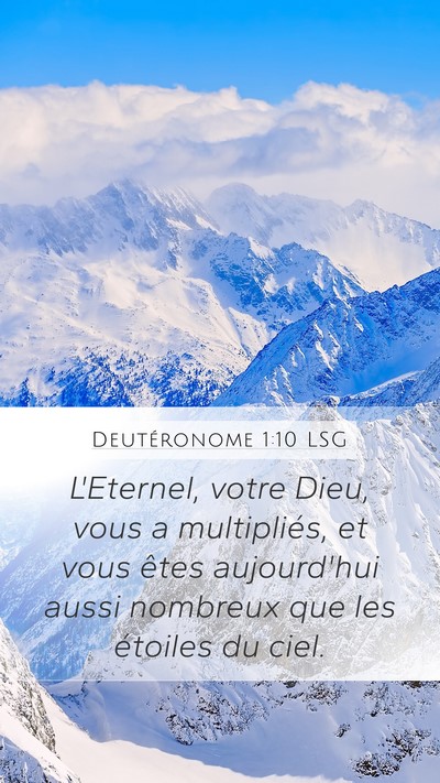 Deutéronome 1:10 LSG Bible Verse Image