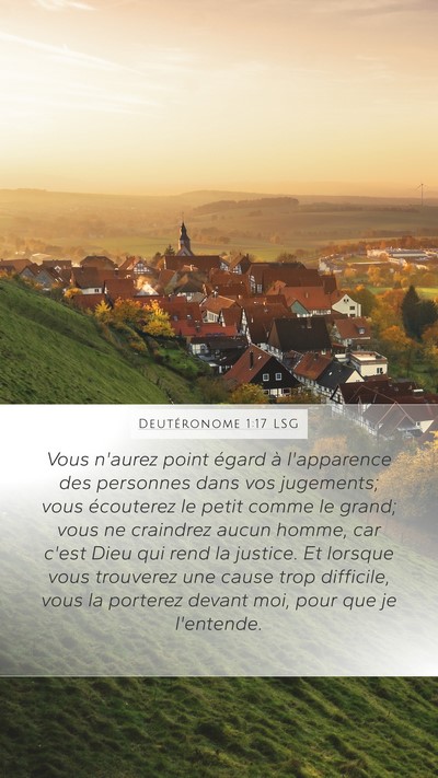Deutéronome 1:17 LSG Bible Verse Image