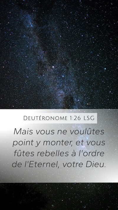 Deutéronome 1:26 LSG Bible Verse Image