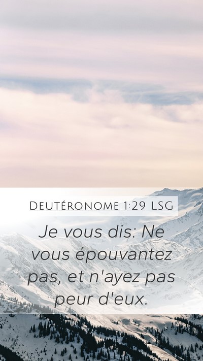 Deutéronome 1:29 LSG Bible Verse Image