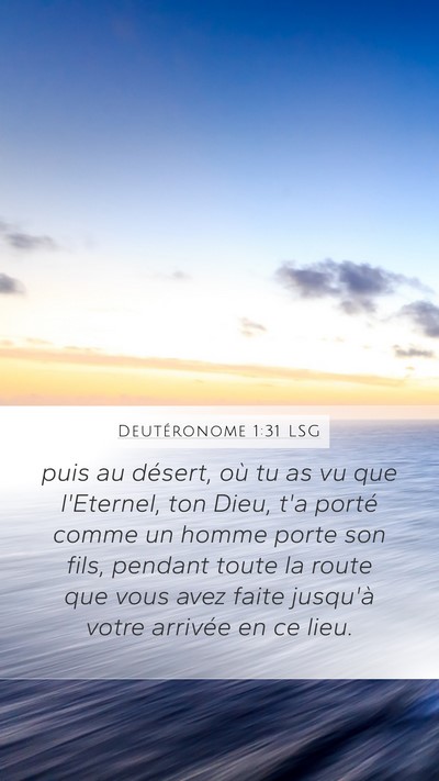 Deutéronome 1:31 LSG Bible Verse Image